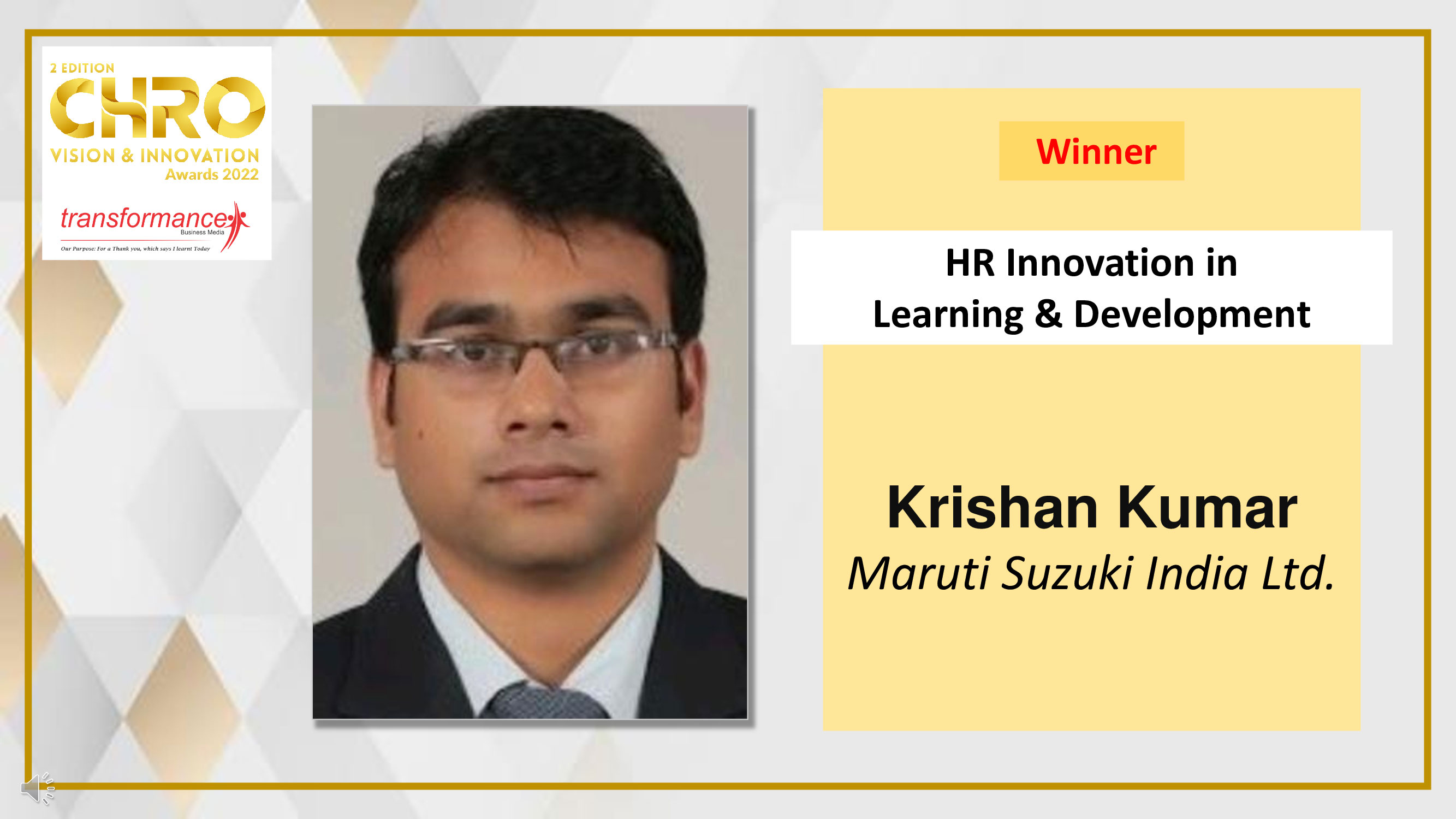 Krishan Kumar, Maruti Suzuki India Ltd.